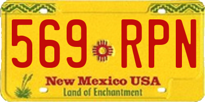 NM license plate 569RPN
