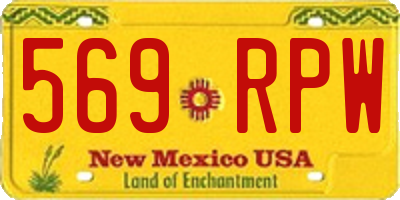 NM license plate 569RPW