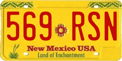 NM license plate 569RSN