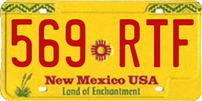 NM license plate 569RTF