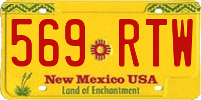 NM license plate 569RTW