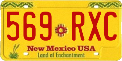 NM license plate 569RXC