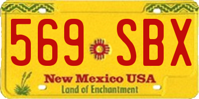 NM license plate 569SBX