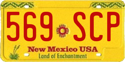 NM license plate 569SCP