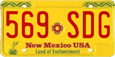 NM license plate 569SDG
