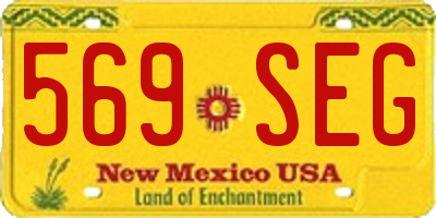 NM license plate 569SEG