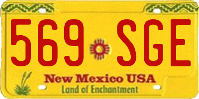 NM license plate 569SGE