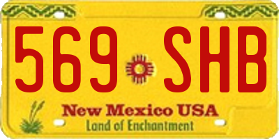 NM license plate 569SHB