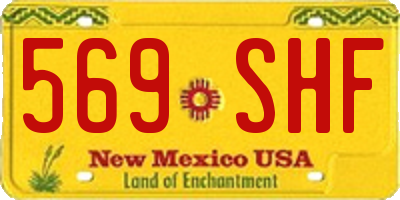 NM license plate 569SHF