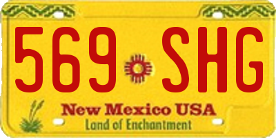 NM license plate 569SHG