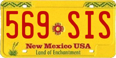 NM license plate 569SIS