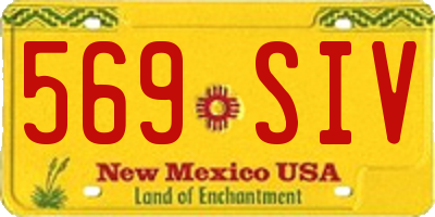 NM license plate 569SIV