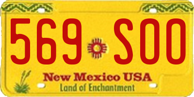 NM license plate 569SOO