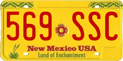 NM license plate 569SSC
