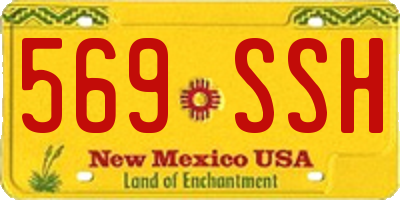 NM license plate 569SSH