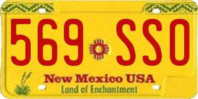 NM license plate 569SSO