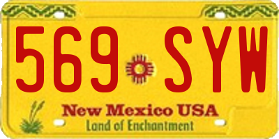 NM license plate 569SYW
