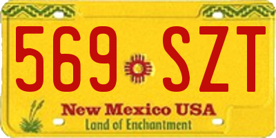 NM license plate 569SZT