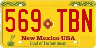NM license plate 569TBN