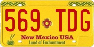 NM license plate 569TDG