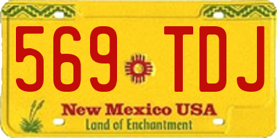 NM license plate 569TDJ