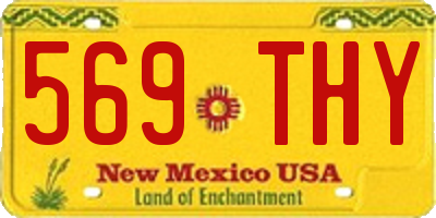 NM license plate 569THY