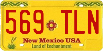 NM license plate 569TLN
