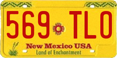 NM license plate 569TLO