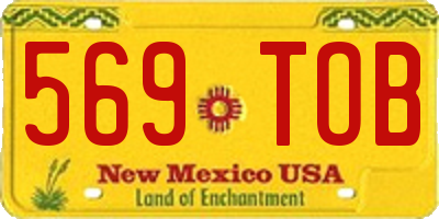 NM license plate 569TOB