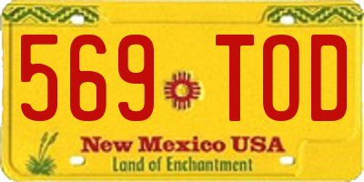 NM license plate 569TOD