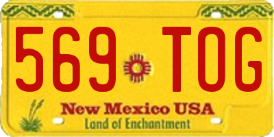 NM license plate 569TOG