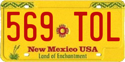 NM license plate 569TOL