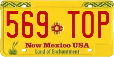 NM license plate 569TOP
