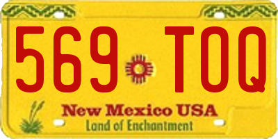 NM license plate 569TOQ