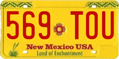 NM license plate 569TOU