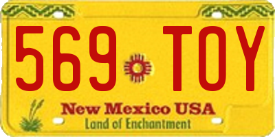 NM license plate 569TOY