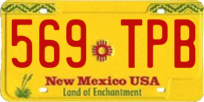 NM license plate 569TPB