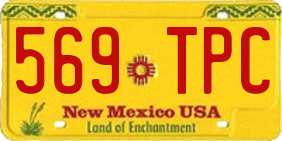 NM license plate 569TPC