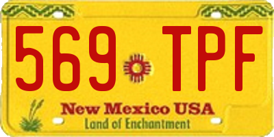 NM license plate 569TPF