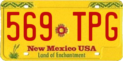 NM license plate 569TPG