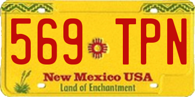NM license plate 569TPN