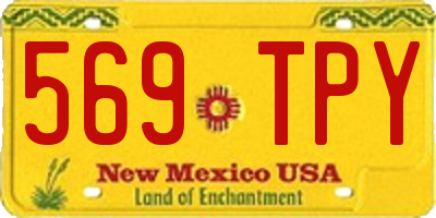 NM license plate 569TPY