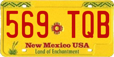 NM license plate 569TQB