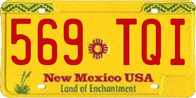 NM license plate 569TQI