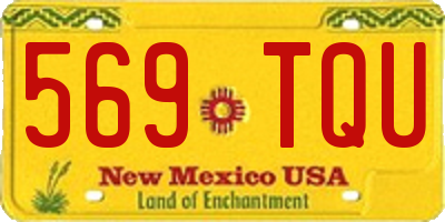NM license plate 569TQU