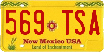 NM license plate 569TSA