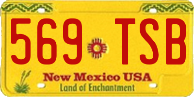 NM license plate 569TSB