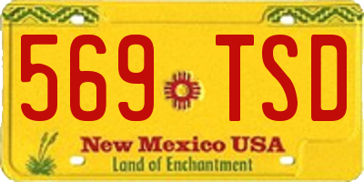 NM license plate 569TSD