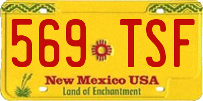 NM license plate 569TSF