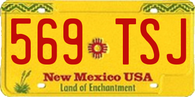 NM license plate 569TSJ